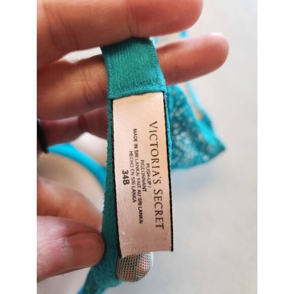 Victoria's Secret size 34B Body by Victoria Push Up Bra Teal Lace - Picture 3 of 3
